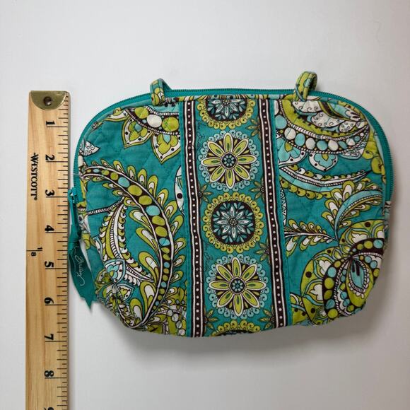 Vera Bradley Peacock Paisley Print Makeup Bag with Handles PVC Lined - Picture 8 of 8